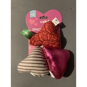 Hershey's Kisses Themed 3 Pack of Kisses Squeaky Crinkle Dog Toy Valentine's Day